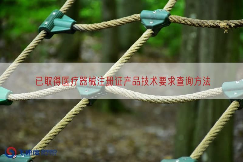 已取得医疗器械注册证产品技术要求查询方法