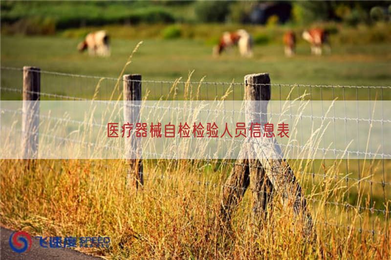 医疗器械自检检验人员信息表(图1)