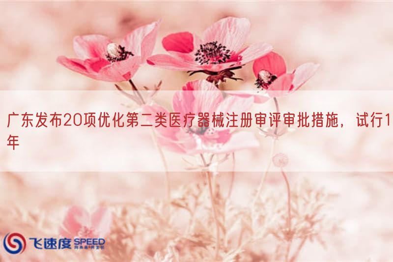 广东发布20项优化第二类医疗器械注册审评审批措施，试行1年