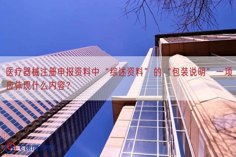 医疗器械注册申报资料中“综述资料”的“包装说明”一项应体现什么内容？(图1)