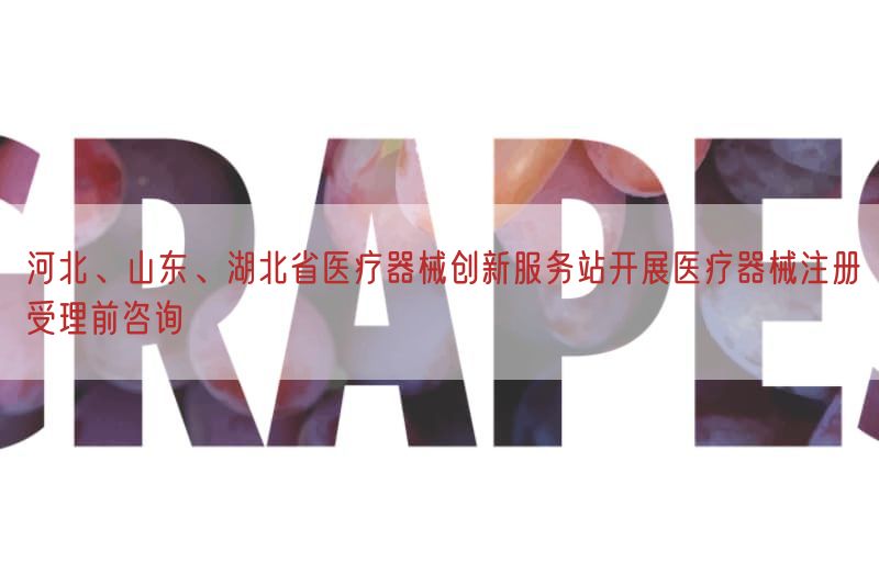 河北、山东、湖北省医疗器械创新服务站开展医疗器械注册受理前咨询