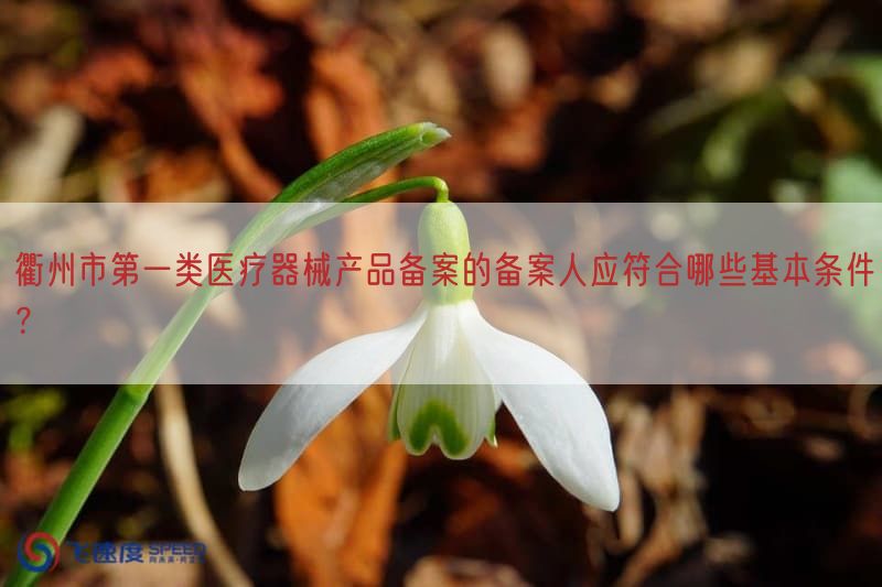 衢州市第一类医疗器械产品备案的备案人应符合哪些基本条件？(图1)