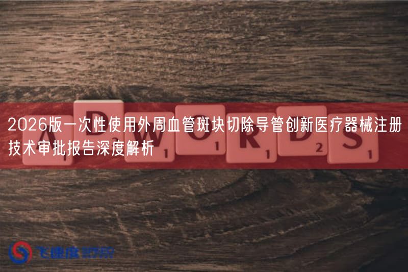 2026版一次性使用外周血管斑块切除导管创新医疗器械注册技术审批报告深度解析