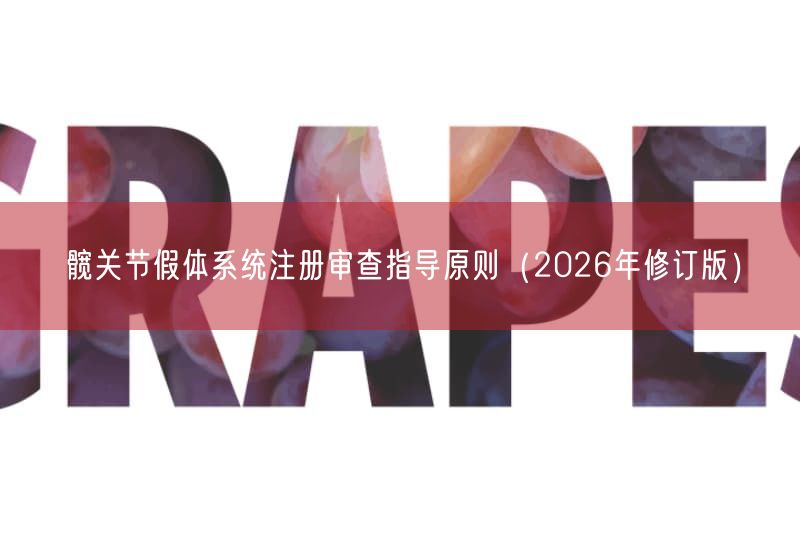 髋关节假体系统注册审查指导原则（2026年修订版）