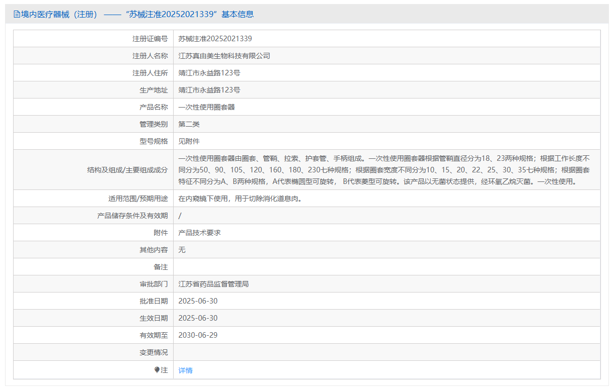 第二类医疗器械一次性使用圈套器注册办理流程及步骤周期指南