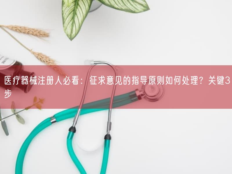 医疗器械注册人必看:征求意见的指导原则如何处理?根本3步(图1) 医疗器械注册人必看:征求意见的指导原则如何处理?根本3步(图1)