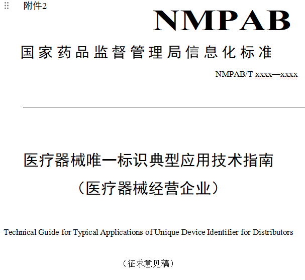 医疗器械唯一标识典型应用技术指南(医疗器械经营企业)(2026年征求意见稿)(图1) 医疗器械唯一标识典型应用技术指南(医疗器械经营企业)(2026年征求意见稿)(图1)