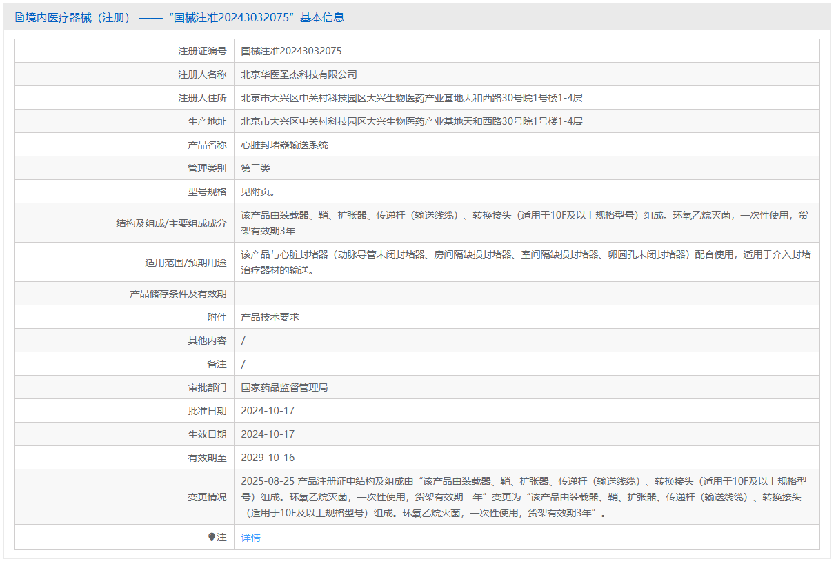 第三类医疗器械心脏封堵器输送线缆注册办理流程及步骤周期指南(图1) 第三类医疗器械心脏封堵器输送线缆注册办理流程及步骤周期指南(图1)