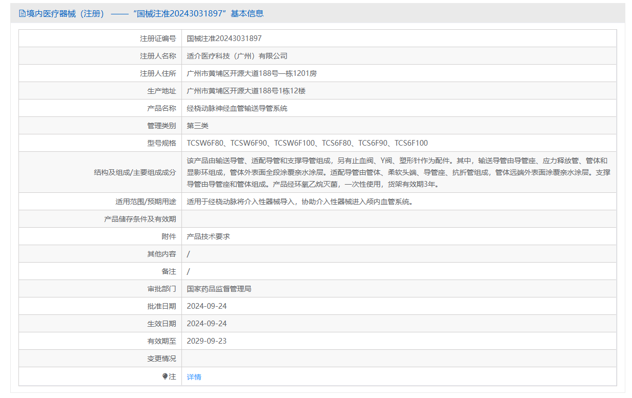 第三类医疗器械经桡神经血管输送导管系统注册办理流程及步骤周期指南