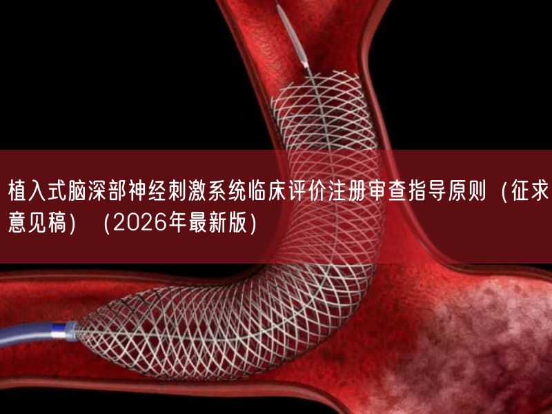 植入式脑深部神经刺激系统临床评价注册审查指导原则（征求意见稿）（2026年最新版）(图1)
